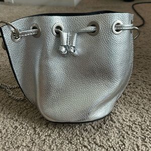 Cross body silver purse